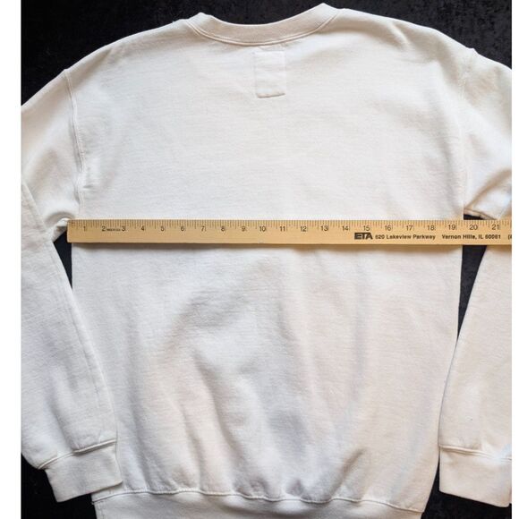 Peanuts Charlie Brown & Gang Christmas White Crewneck Women's Sz S Sweater Cute - Picture 3 of 5